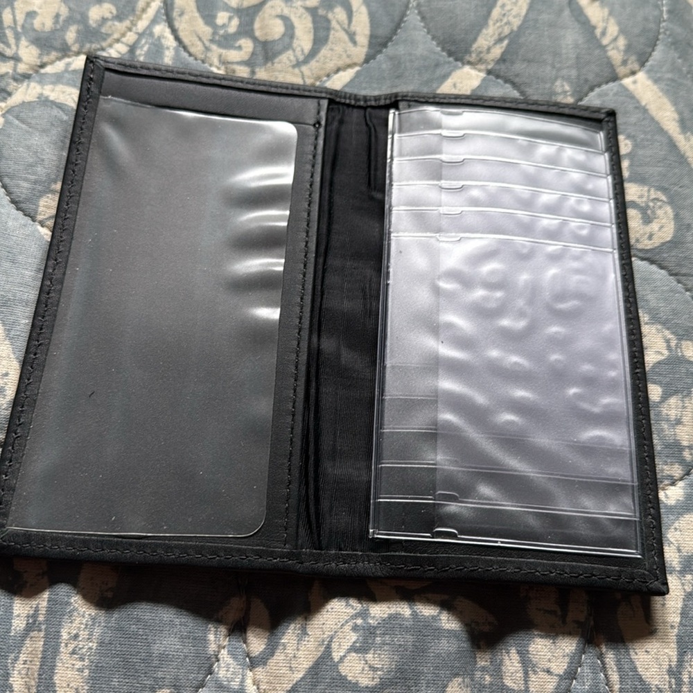 Harley Davidson leather check book cover & ID holder - Picture 3 of 4